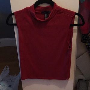 Red Ribbed Tank -- F21